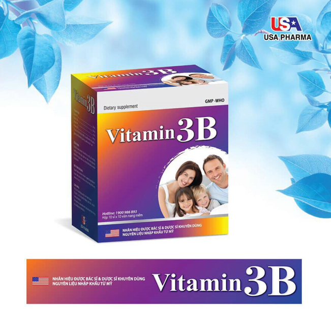 Vitamin 3b hộp màu tím- 100 viên- Usapharma