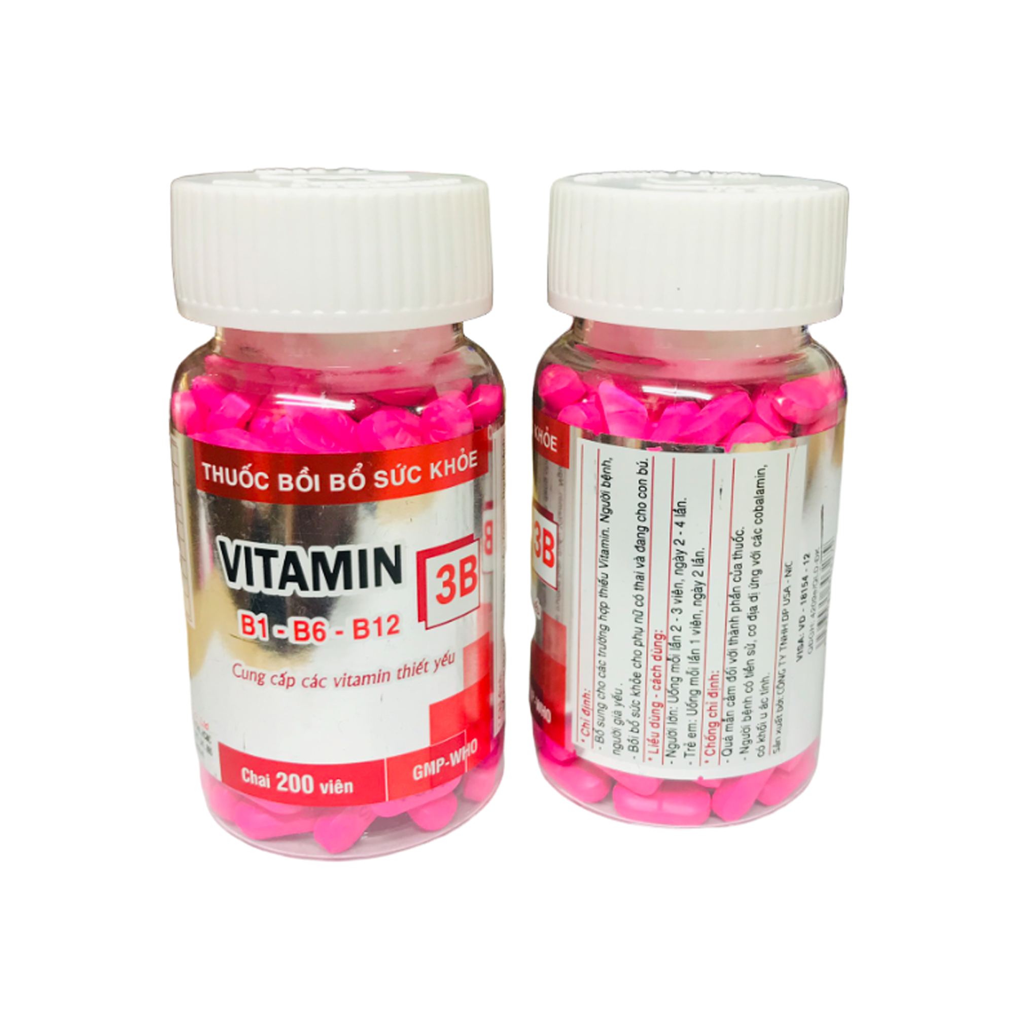 Vitamin 3b Viên hồng - chai 200 viên 