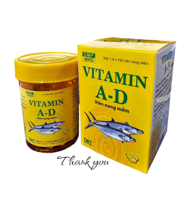 VITAMIN A-D- Lọ 100V NANG MỀM - Dược Hà Tây