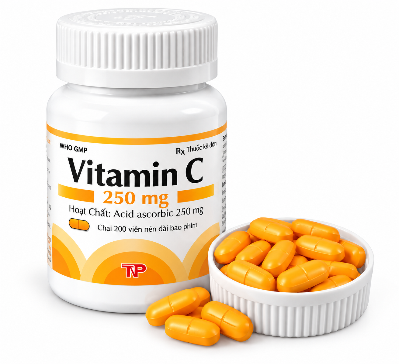 Thành Nam_Vitamin C250_Chai 200v Nén Cam
