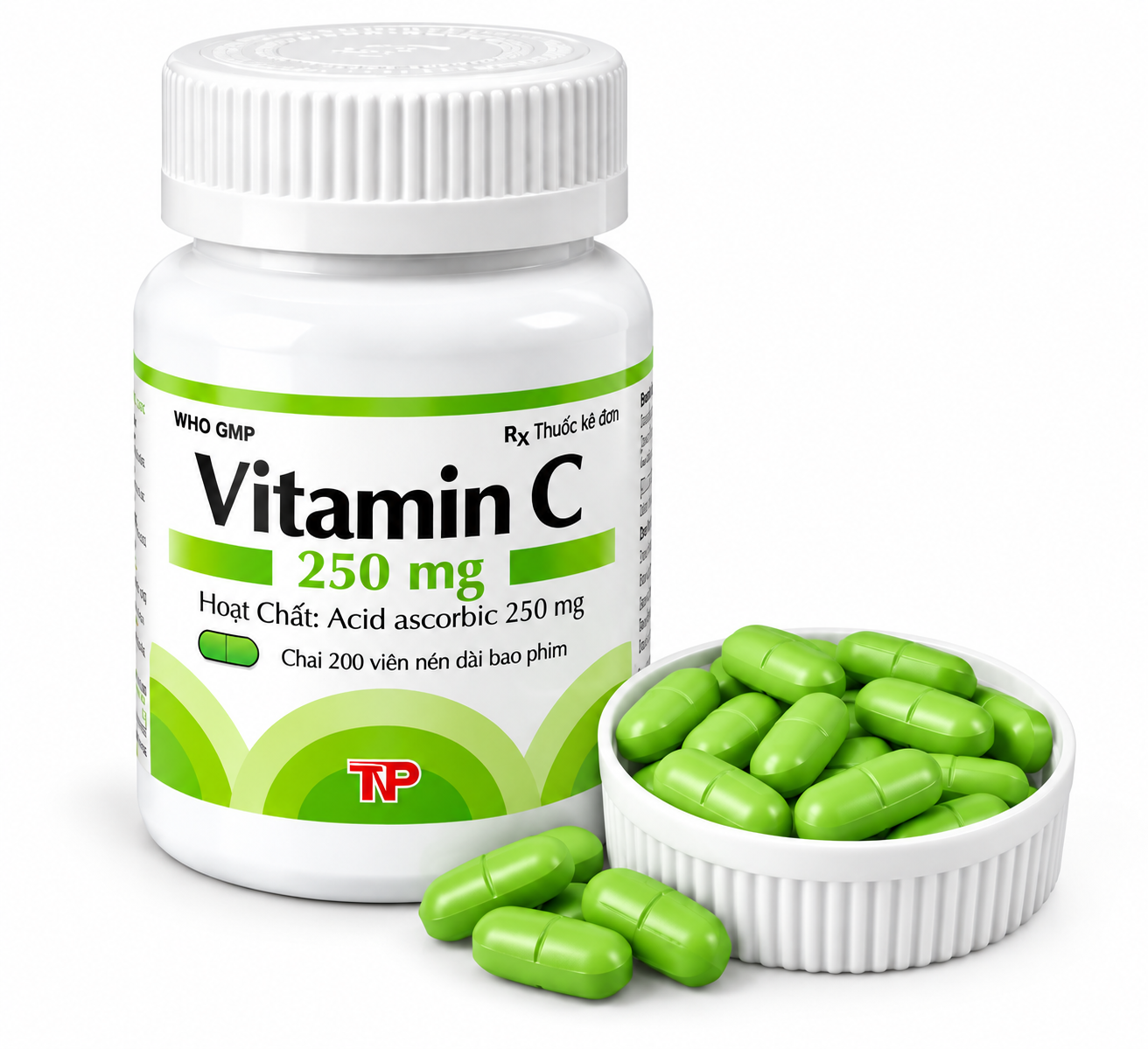 Thành Nam_Vitamin C250_Chai 200v Nén Xanh