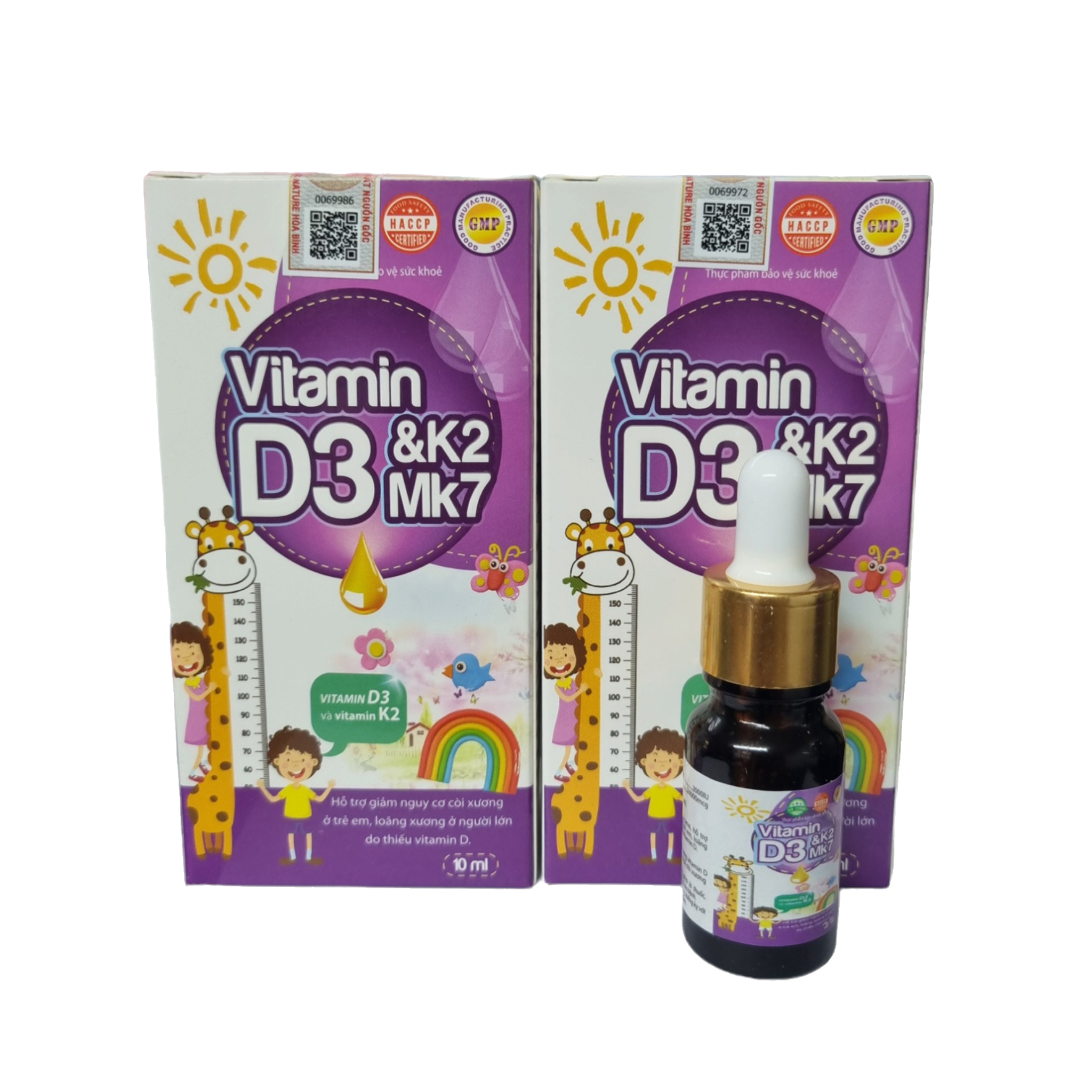 Vitamin D3&k2 Mk7 tím chai 10ml (Nhỏ Giọt)_Hòa Binh