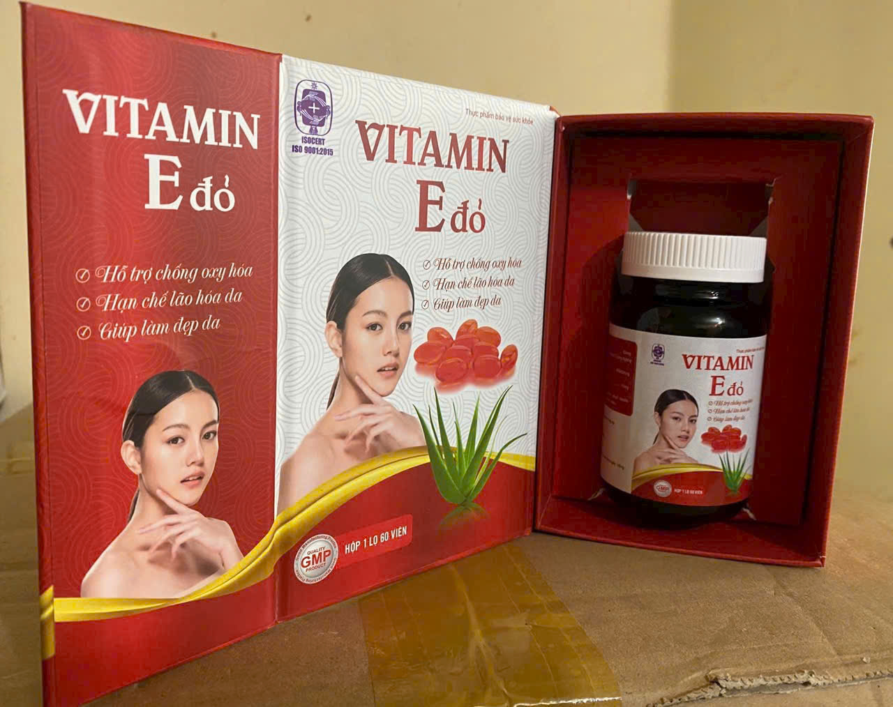 Vitamin E đỏ_Hộp gỗ 60V