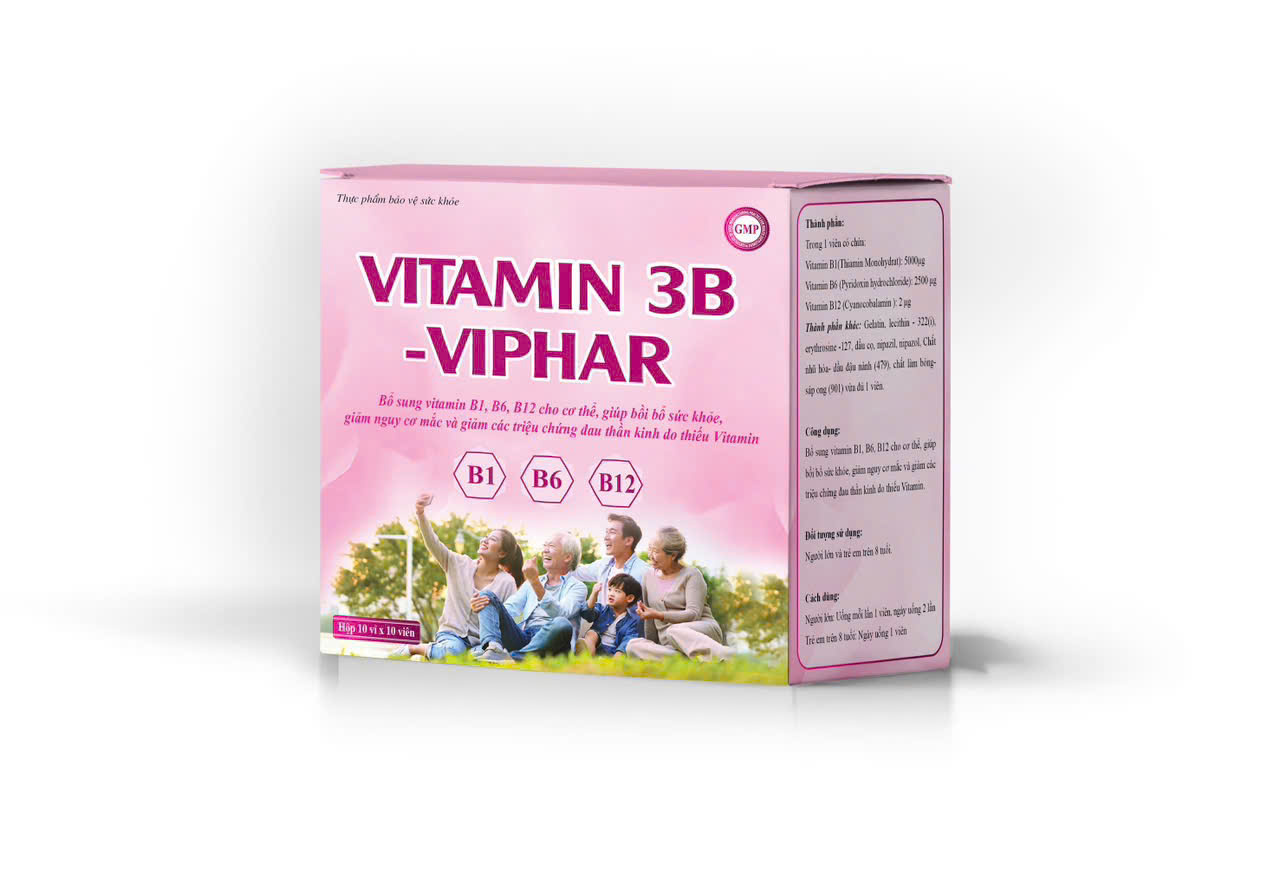 VITAMIN ЗВ -VIPHAR_H/100v (Hồng)