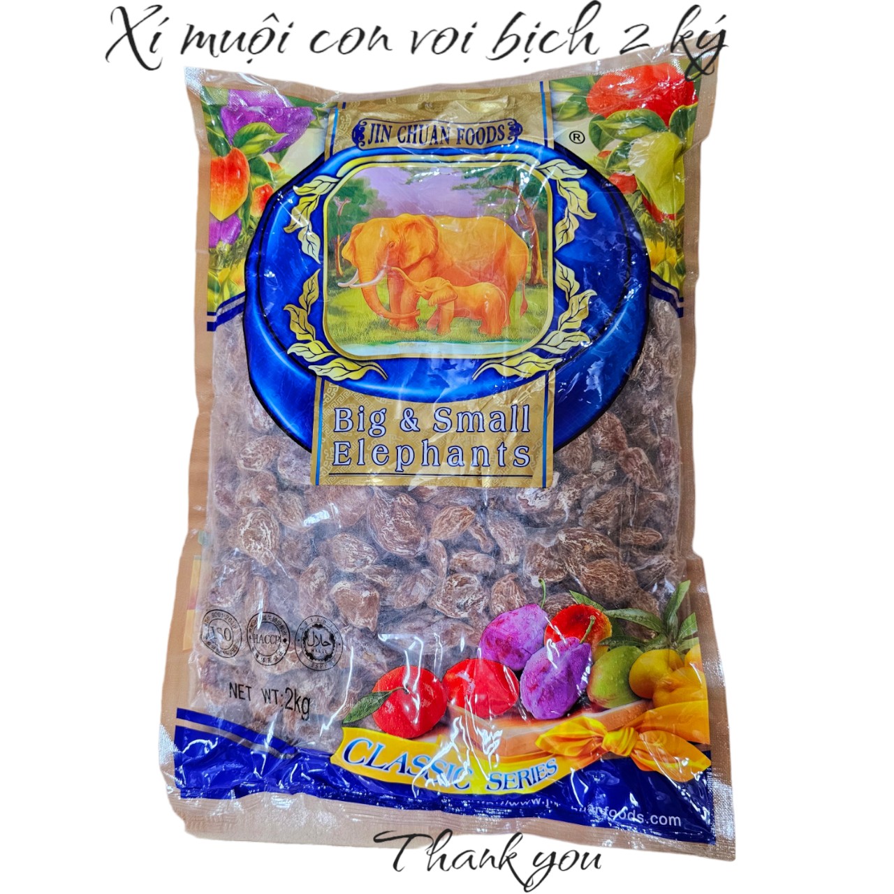 Xí muội Con Voi chua chua, mặn mặn, ngọt ngọt bịch 2 ký